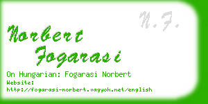 norbert fogarasi business card